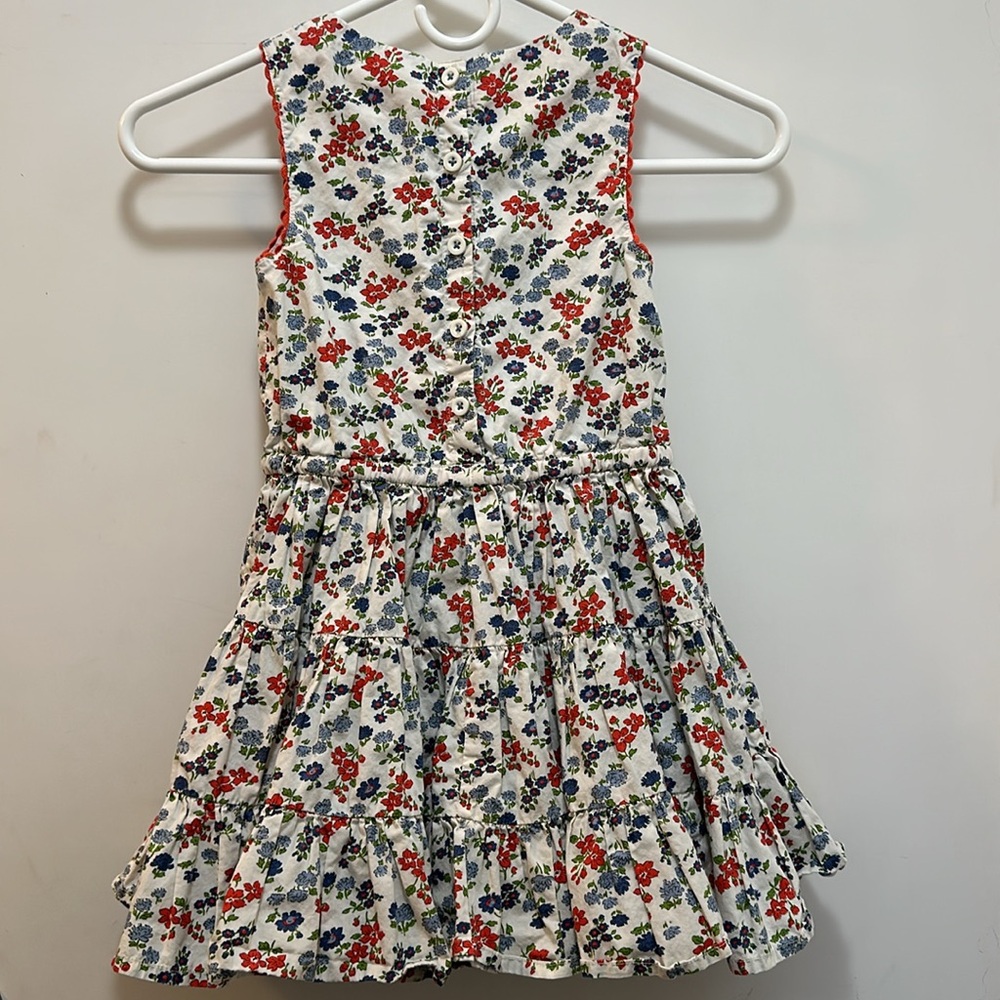 Mini Boden White Floral Sundress with Red and Blue Flowers - Picture 5 of 7